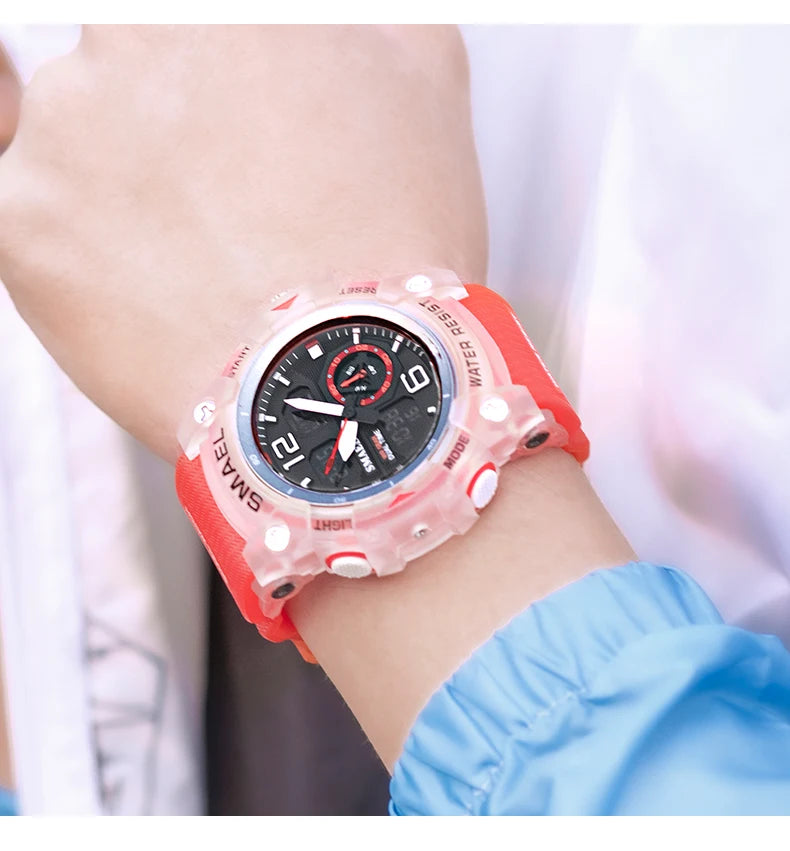 Military Watch Quartz Wristwatches Sport 50M Waterproof Alarm Clock Light Analog Digital Male Clocks 8007 Mens Watches Digital